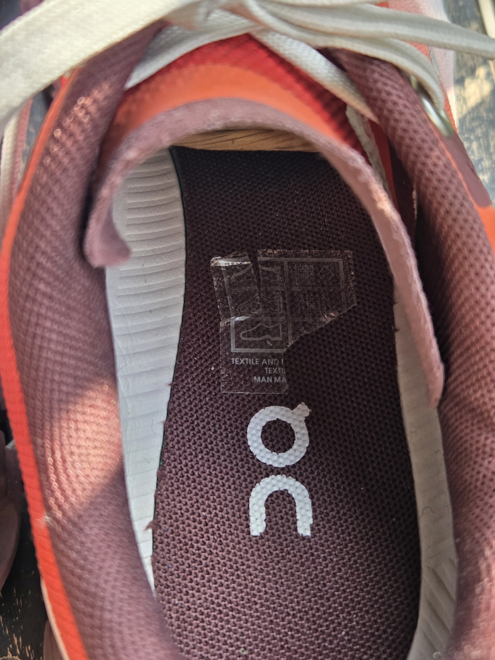 On Running Women's Maroon & Coral Running Shoe - Picture 6 of 7
